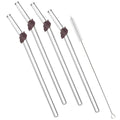 Axyaa Glass Drinking Straw Set for Milkshakes, Cocktails, Coffee - Reusable & Easy to Clean.