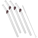 Axyaa Glass Drinking Straw Set for Milkshakes, Cocktails, Coffee - Reusable & Easy to Clean.