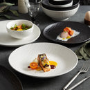 Axyaa Black & White Ceramic Tableware Set - Plates, Bowls, Japanese Luxury Dining Collection