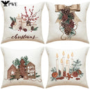 Pinecone Candlestick Linen Print Pillowcase for Home Decor by Axyaa