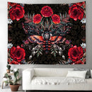 Axyaa Day of the Dead Skull Tapestry: Boho Room Decor Wall Hanging