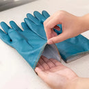 Axyaa Waterproof Fleece-Lined Dishwashing Gloves for Household Cleaning