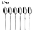 Axyaa Stainless Steel Cutlery Set - Knife, Fork, Spoon - 30Pcs Solid Color Dinnerware