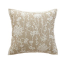 Axyaa Floral Dandelion Jacquard Chenille Cushion Cover, Beige Coffee, 18x18"