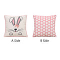 Axyaa Nordic Easter Bunny Throw Pillowcase 45X45 Cartoon Decoration Cojines