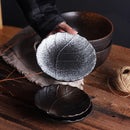 Axyaa Round Leaf Tree Ceramic Plate - Restaurant & Home Snack Vegetable Fruit Tray