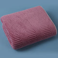 Axyaa Striped Coral Velvet Hand Towels: Soft, Quick Drying, Absorbent Towel