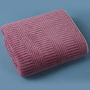Axyaa Striped Coral Velvet Hand Towels: Soft, Quick Drying, Absorbent Towel