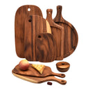 Axyaa Acacia Wood Bread Board & Chopping Board - Multi-Use Cutting Tray
