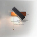 Axyaa Black Travertine LED Wall Lamp Adjustable Hose Toggle Switch