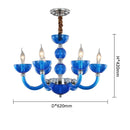 Axyaa Blue Ambience Glass Chandelier for Hotel, KTV & Bedroom