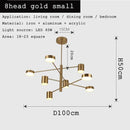 Axyaa Adjustable LED Ceiling Chandelier for Modern Living Room, Bedroom, Dining Room, Office