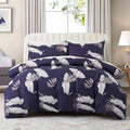 Leaf Plant Duvet Set, Boho Quilt Cover, Home Bedding by Axyaa