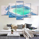 Axyaa Snowy Crater Lake Canvas Wall Art 5-Piece Landscape Painting Home Decor