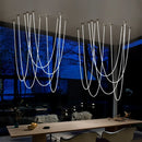 Axyaa Tubular Loop Chandelier: Nordic Minimalist Design for Kitchen, Hotel Lobby, Villa Loft
