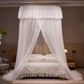 Axyaa Summer Round Lace Princess Canopy Netting for Insect Prevention