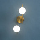 Axyaa Glass Ball LED Wall Sconce - Modern Living Room Bedroom Lighting Fixtures
