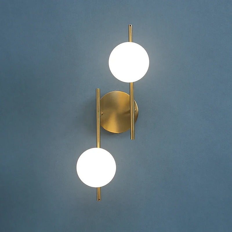 Axyaa Glass Ball LED Wall Sconce - Modern Living Room Bedroom Lighting Fixtures