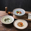 Axyaa Spaghetti Deep Plate Coarse Pottery Soup Salad Ceramic Tableware