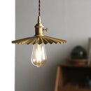 Axyaa Nordic Copper LED Pendant Light with Knob Switch for Bedroom Dinning Living Room