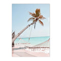 Nordic Beach Surfing Coconut Tree Poster Art Print Modern Home Decor by Axyaa