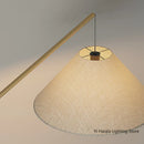 Axyaa Modern Hardwood Fishing Floor Lamp in Log Color