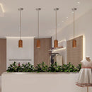 Axyaa Nordic Wood Pendant Light - Single Head LED Lighting for Decorative Ambiance