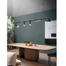 Axyaa Modern Black Minimalist Chandelier for Living Room Coffee Shop Office Desk