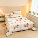 Axyaa Panda Print Milk Velvet Queen Size Blanket - Soft & Warm Flannel Sofa Throw