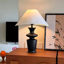 Axyaa Solid Wood Fabric Desk Lamp LED Lighting Elegant Design