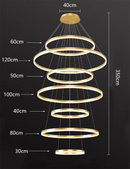 Axyaa Modern LED Pendant Staircase Chandeliers for Living Room Indoor Lighting