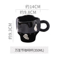Axyaa Pumpkin Ceramic Coffee Cup, Halloween Decorative Mug, 350ml