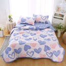 Axyaa Quilted Summer Quilt Set: Soft, Breathable, Washable Double Blanket with Pillowcase