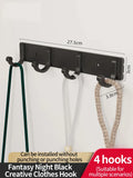 Axyaa Space Aluminum Kitchen Bathroom Hooks Storage Rack - Wall Hanging Household Accessories