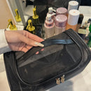 Axyaa Mesh Toiletry Organizer Small/Large Makeup Bag with Zipper - Portable & Durable