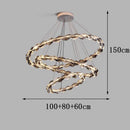 Axyaa Crystal Chandelier Ceiling Light | Luxury Living Room Bedroom Pendant Lamp