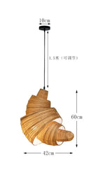 Axyaa Art Croissant LED Chandelier Pendant Lamp for Bedroom, Bar, and Bakery