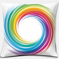 Rainbow Square Pillowcase by Axyaa: Home & Car Decor Accent