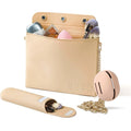 Axyaa Silicone Makeup Bag Set with Chain, Brush Holder & Sponge Holder