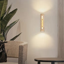 Axyaa Vintage LED Wall Sconce Yellow Travertine Wabi Sabi Bedside Lamps