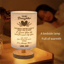 Axyaa LED European Cloth Table Lamp with Solid Wood Base & USB Plug