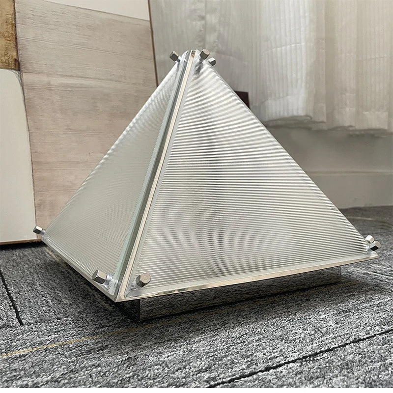 Axyaa Nordic Pyramid Table Lamp: Modern Art Desk Lamp for Living Room Bedroom