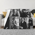Axyaa Mason Thames Baby Hair Blanket - Black and White Collage Blanket