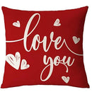 Axyaa Red Love Hug Pillowcase for Valentine's Day and Anniversaries
