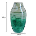 Axyaa Seawater Ripple Glass Vase Hydroponic Flower Pot Artificial Floral Decoration