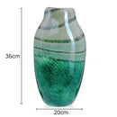 Axyaa Seawater Ripple Glass Vase Hydroponic Flower Pot Artificial Floral Decoration