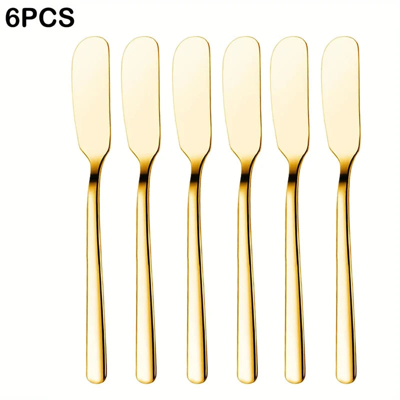 Axyaa Cheese Cutter & Golden Butter Knife Set