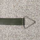 Axyaa Nordic Farmhouse Green Cotton Linen Lumbar Pillow with Metal Buckle