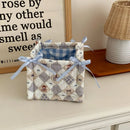 Axyaa Bear Pattern Cotton Storage Box: Cute High-capacity Desktop Basket for Home Organization