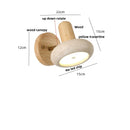 Axyaa Yellow Travertine LED Wall Light with Rotate Function and Pull Chain Switch